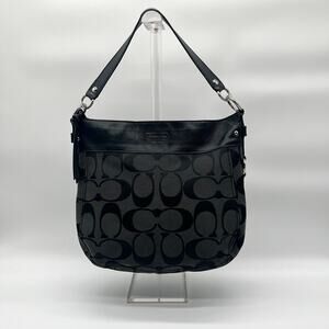 COACH Signature Zoe Hobo Shoulder Bag, Black